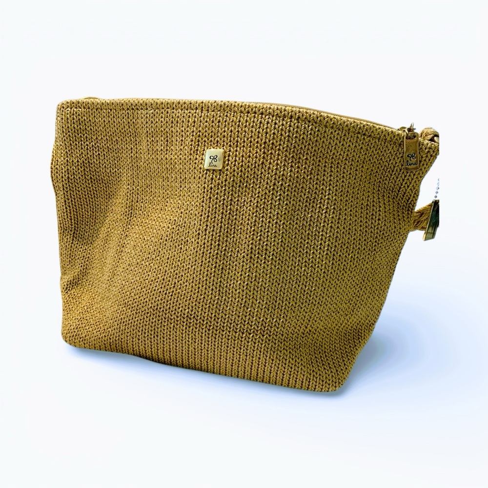 New Lina Elegant Gold Knit Women's Bag